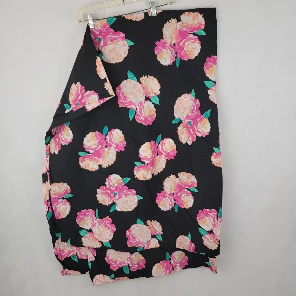 PINK Victorias Secret TWIN Duvet Cover Black Pink Roses Floral